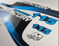 Mercury 115HP Four Stroke Outboard Decal Kit BLUE